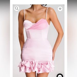 Fennel Satin Mini Dress Pink